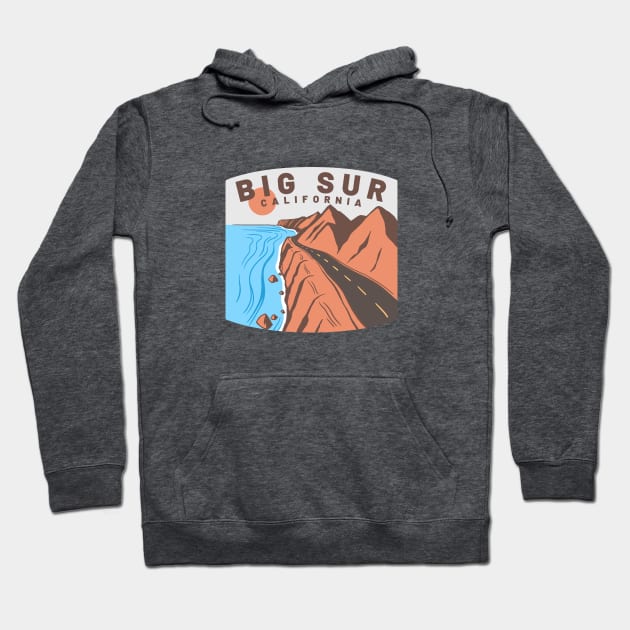 Big Sur California Hoodie by TravelBadge